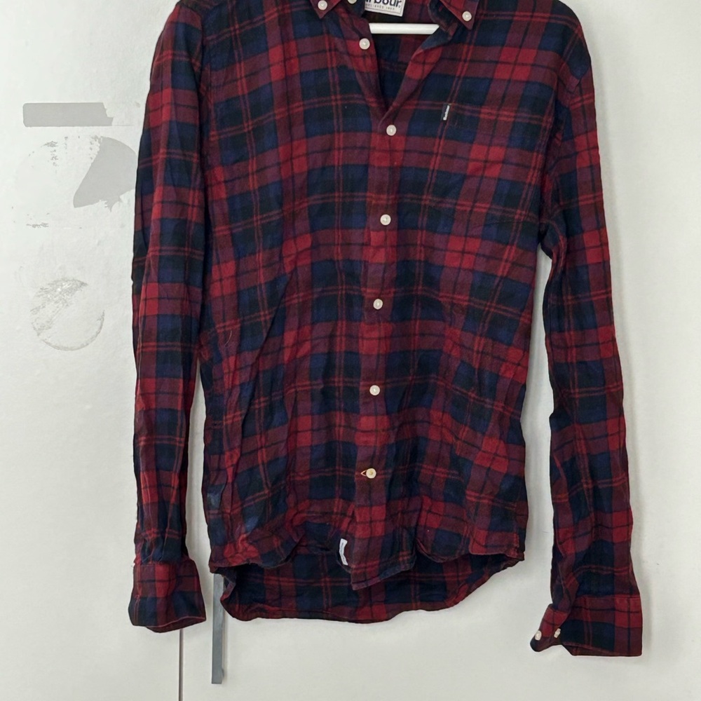 Barbour Red and Blue Checkered Casual Shirt